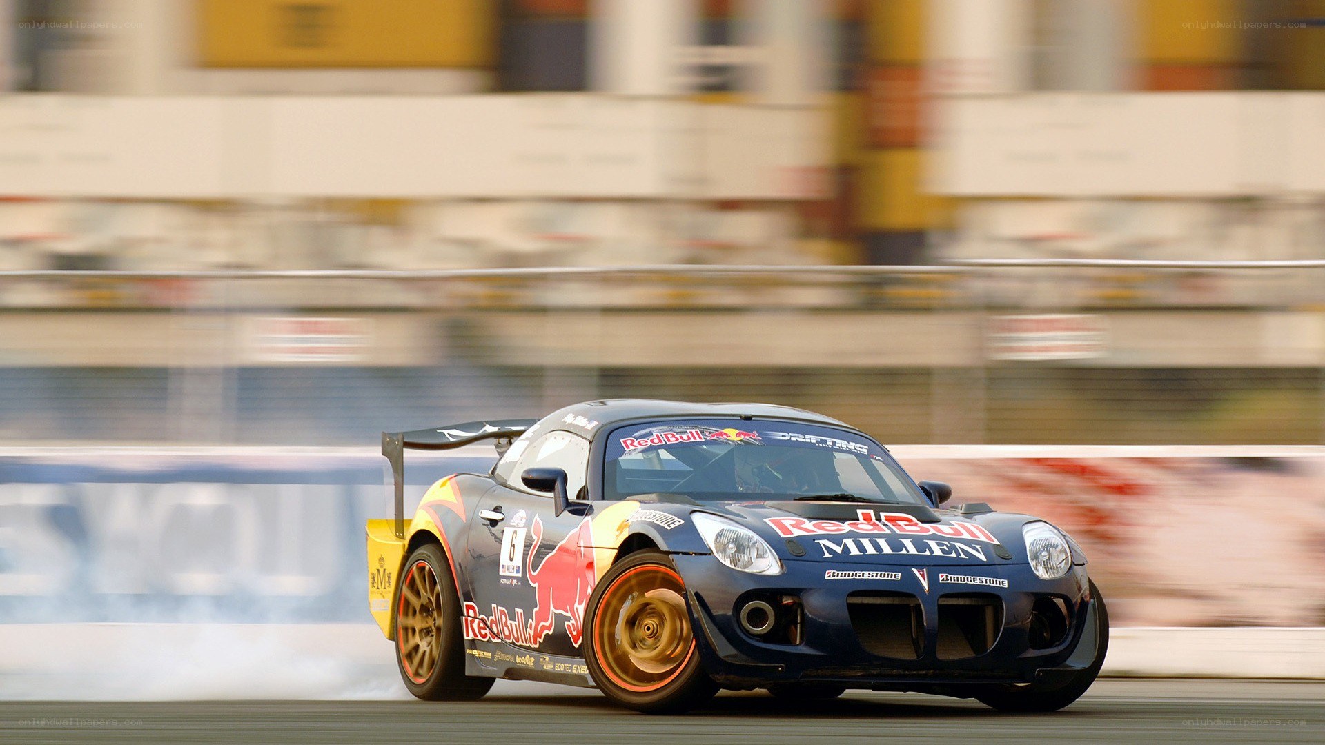 Red Bull drift car in action