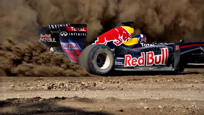 Red Bull F1 car in a crash