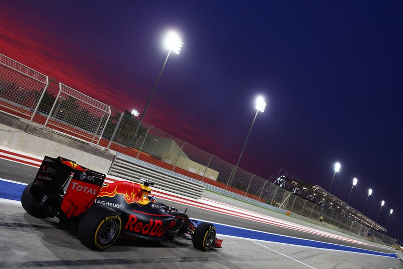 Red Bull Formula 1 Car — Black, Dramatic, Night
