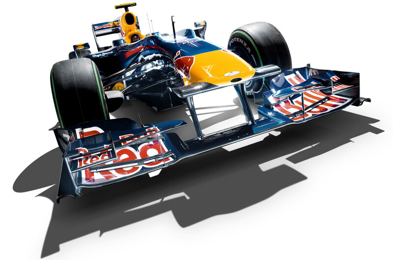 Red Bull Formula 1 Car — Blue, Dramatic