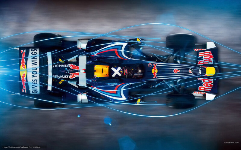 Red Bull Formula 1 Car — Blue, Dynamic, Digital Art, Driver, Wings