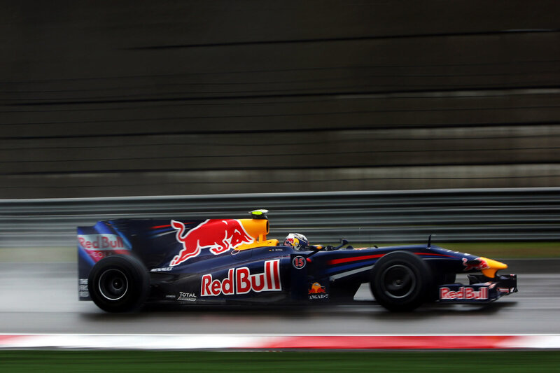 Red Bull Formula 1 car in motion