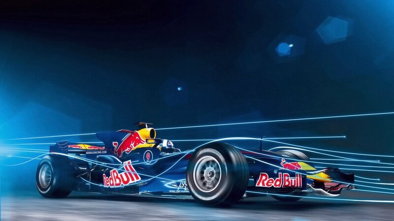 Red Bull Formula 1 car in motion