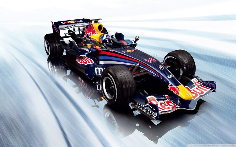 Red Bull Formula 1 car in motion