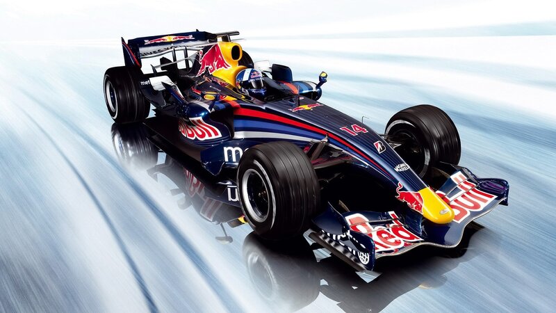 Red Bull Formula 1 car in motion