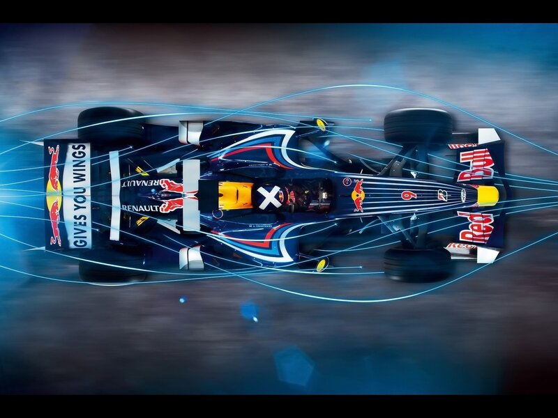 Red Bull Formula 1 car in motion