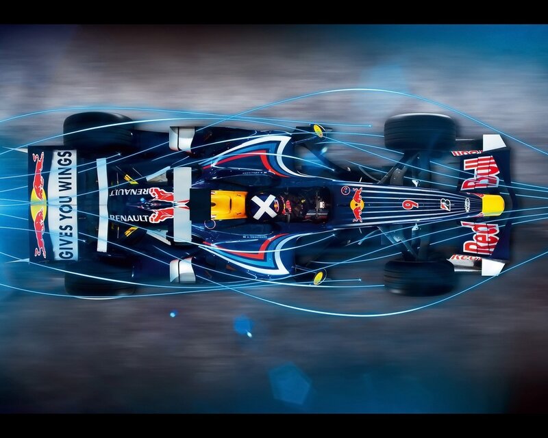 Red Bull Formula 1 car in motion