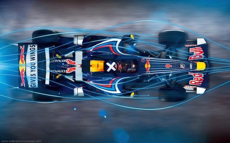 Red Bull Formula 1 car in motion