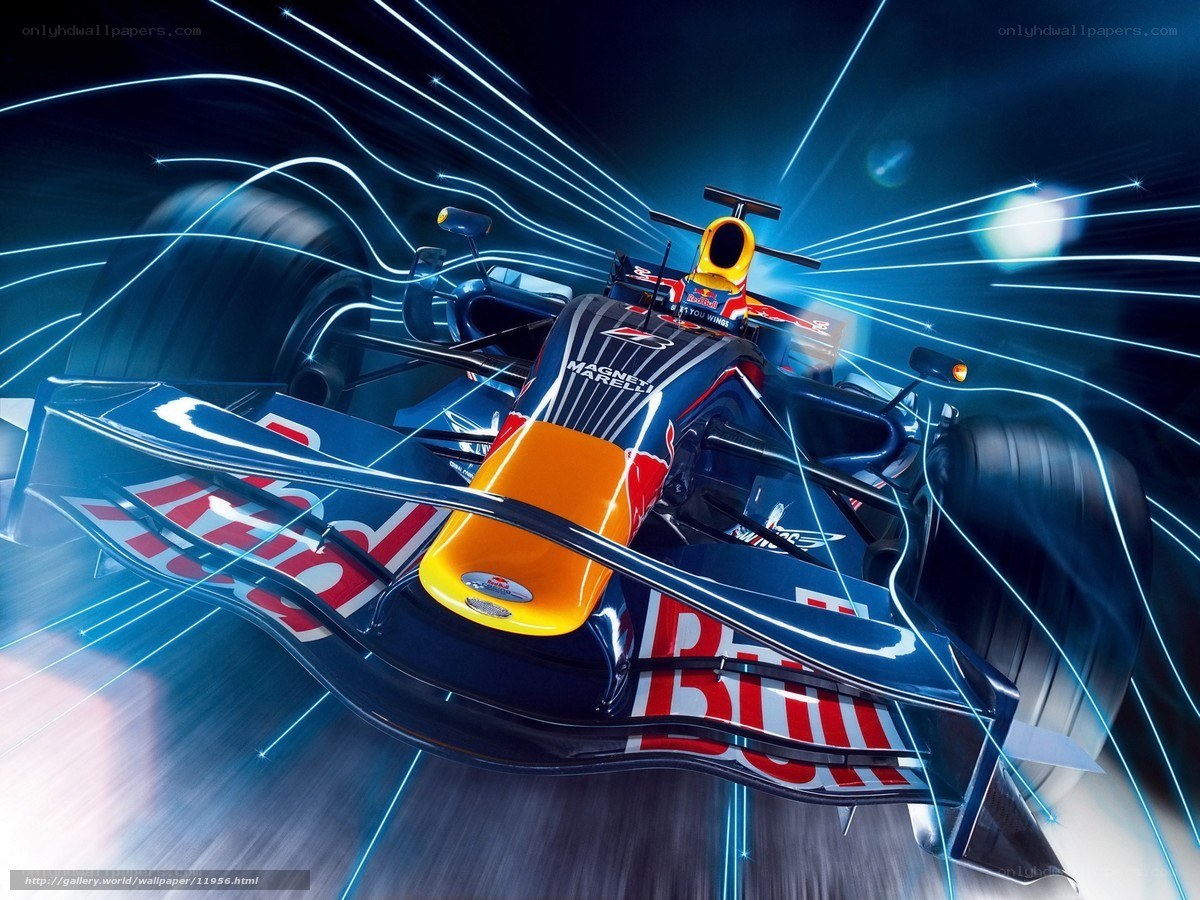 Red Bull Formula 1 car in motion