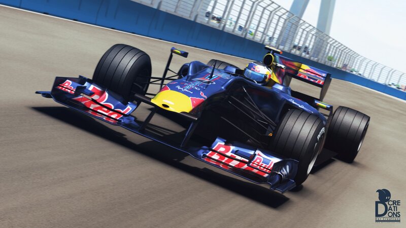 Red Bull Formula 1 car on track