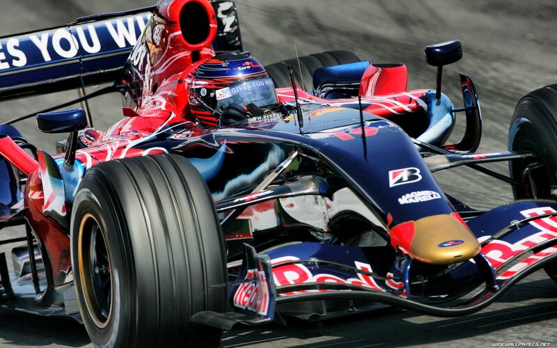 Red Bull Formula One Car — Blue, Dynamic, Afternoon, Photograph, Driver, Racing Tire