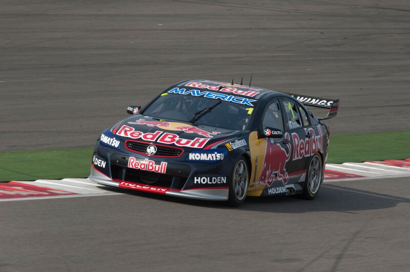 Red Bull Holden race car on track