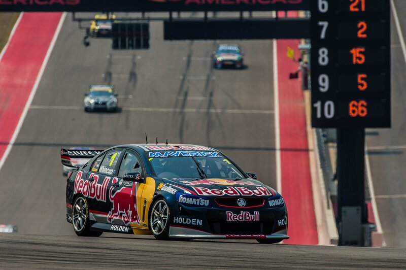 Red Bull Holden racing car on track