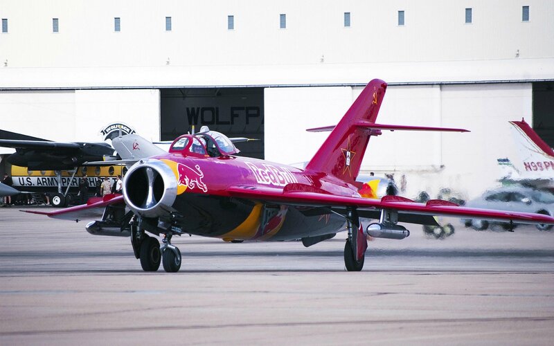 Red Bull Jet Aircraft — Dynamic, Afternoon
