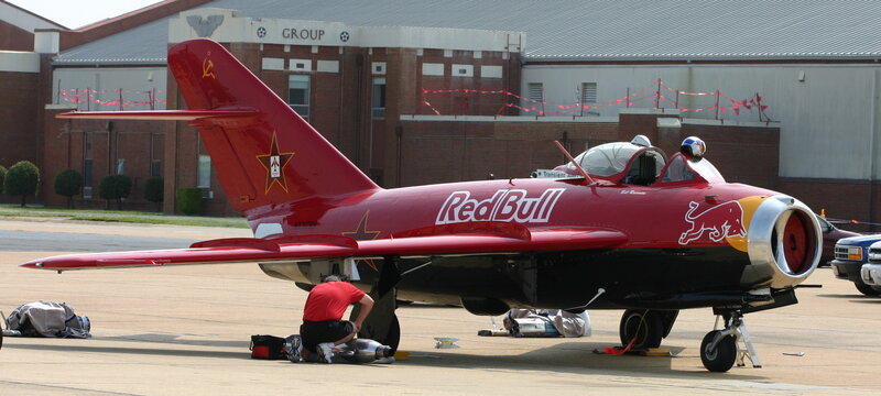 Red Bull jet on tarmac