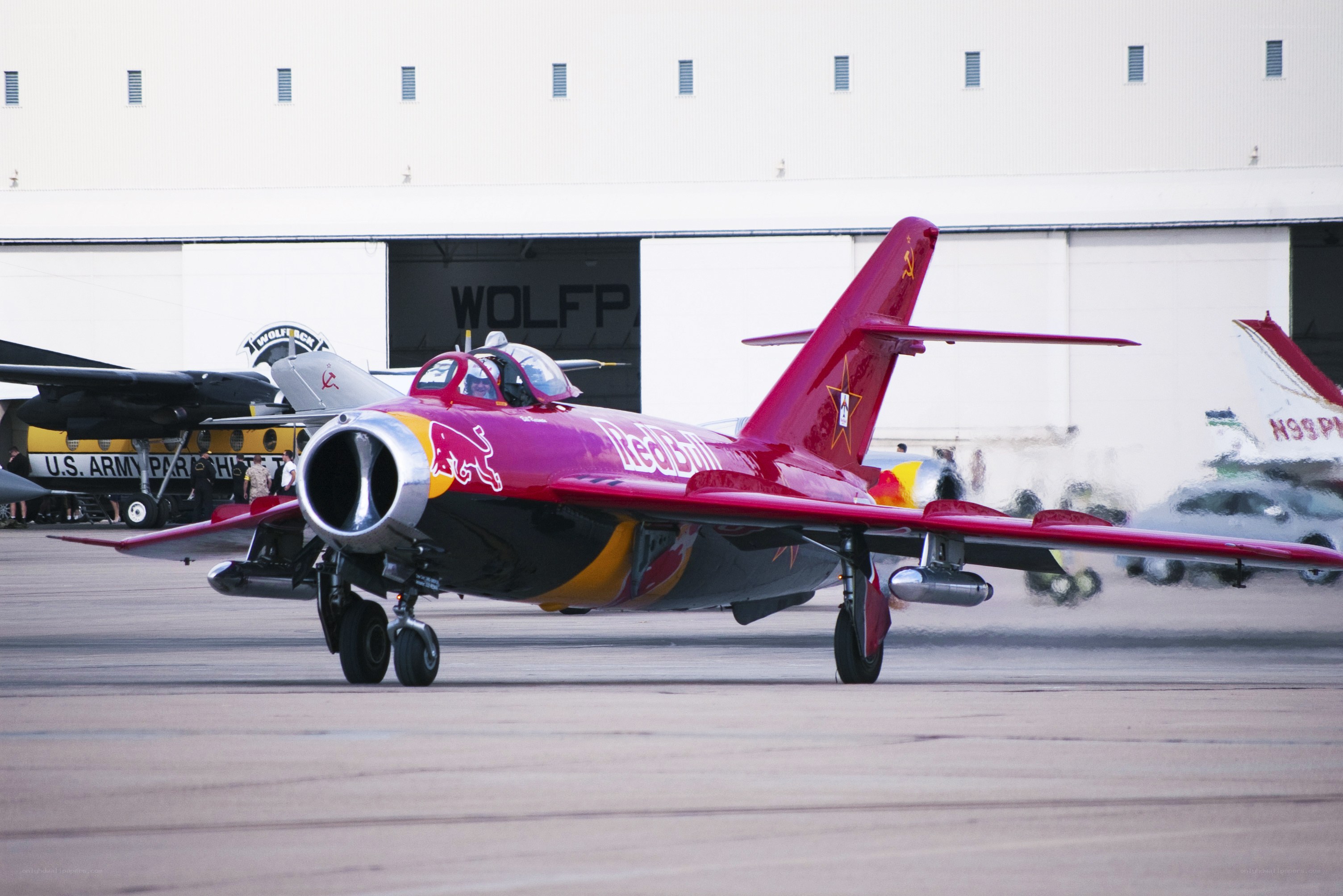 Red Bull jet on tarmac