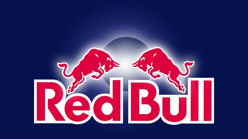 Red Bull Logo — Blue, Dramatic
