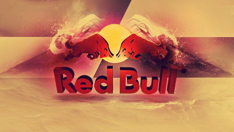 Red Bull Logo — Dramatic, Digital Art