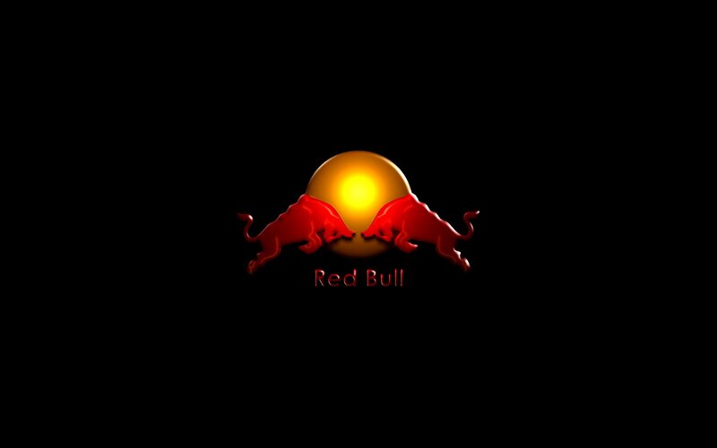 Red Bull logo on black