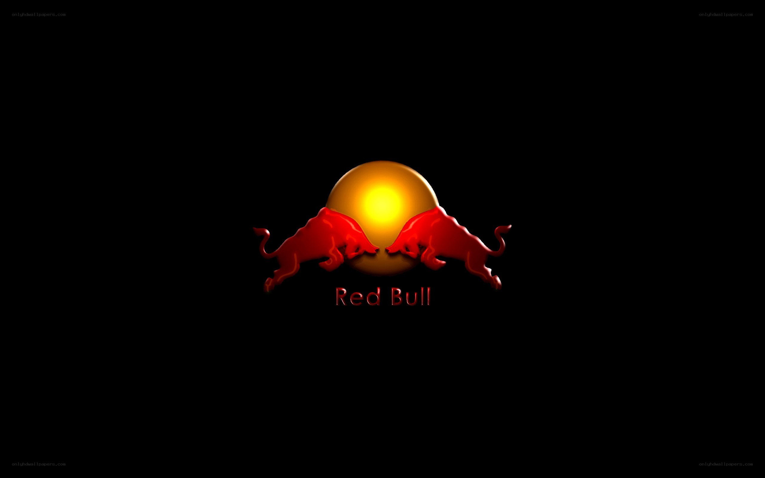 Red Bull logo on black