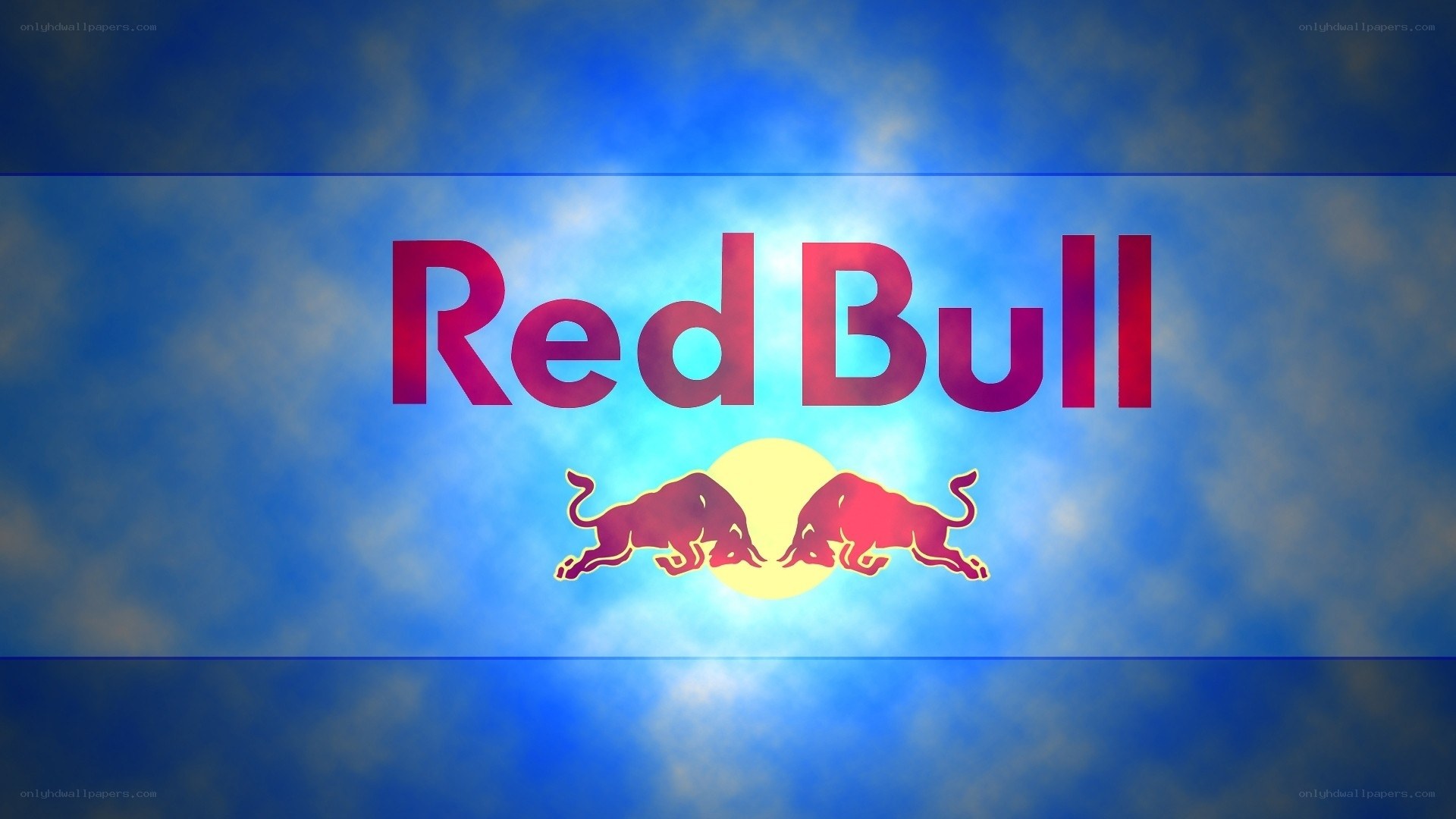 Red Bull logo on blue sky