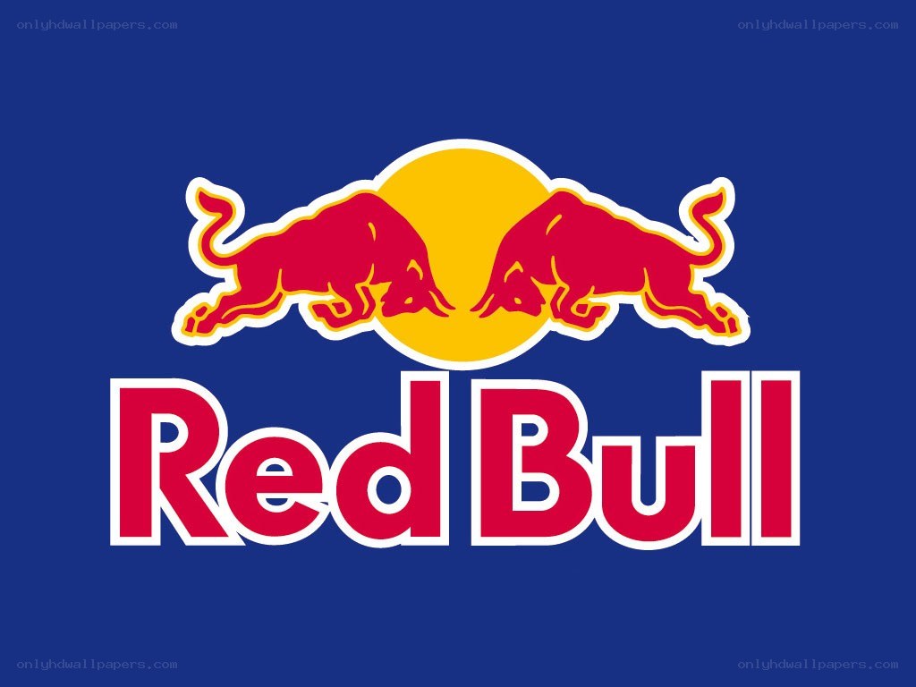 Red Bull logo on blue