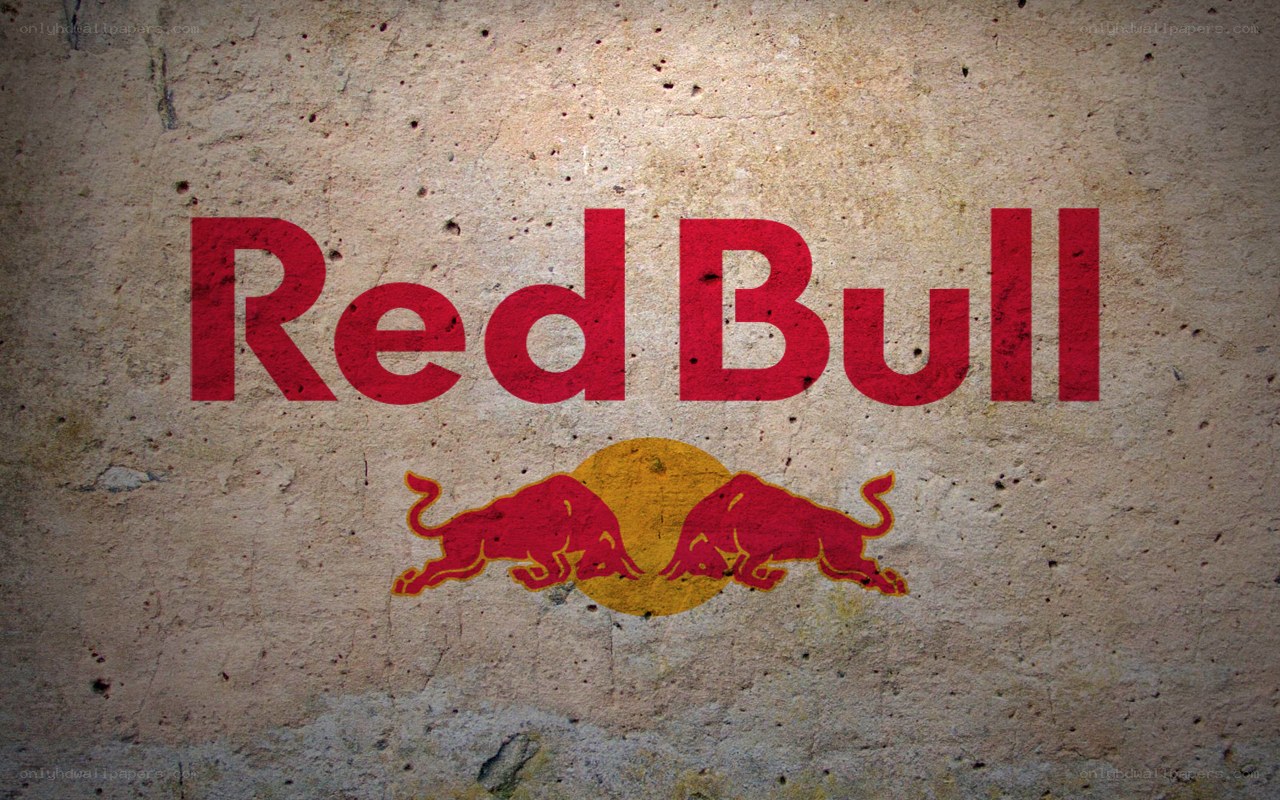 Red Bull logo on concrete