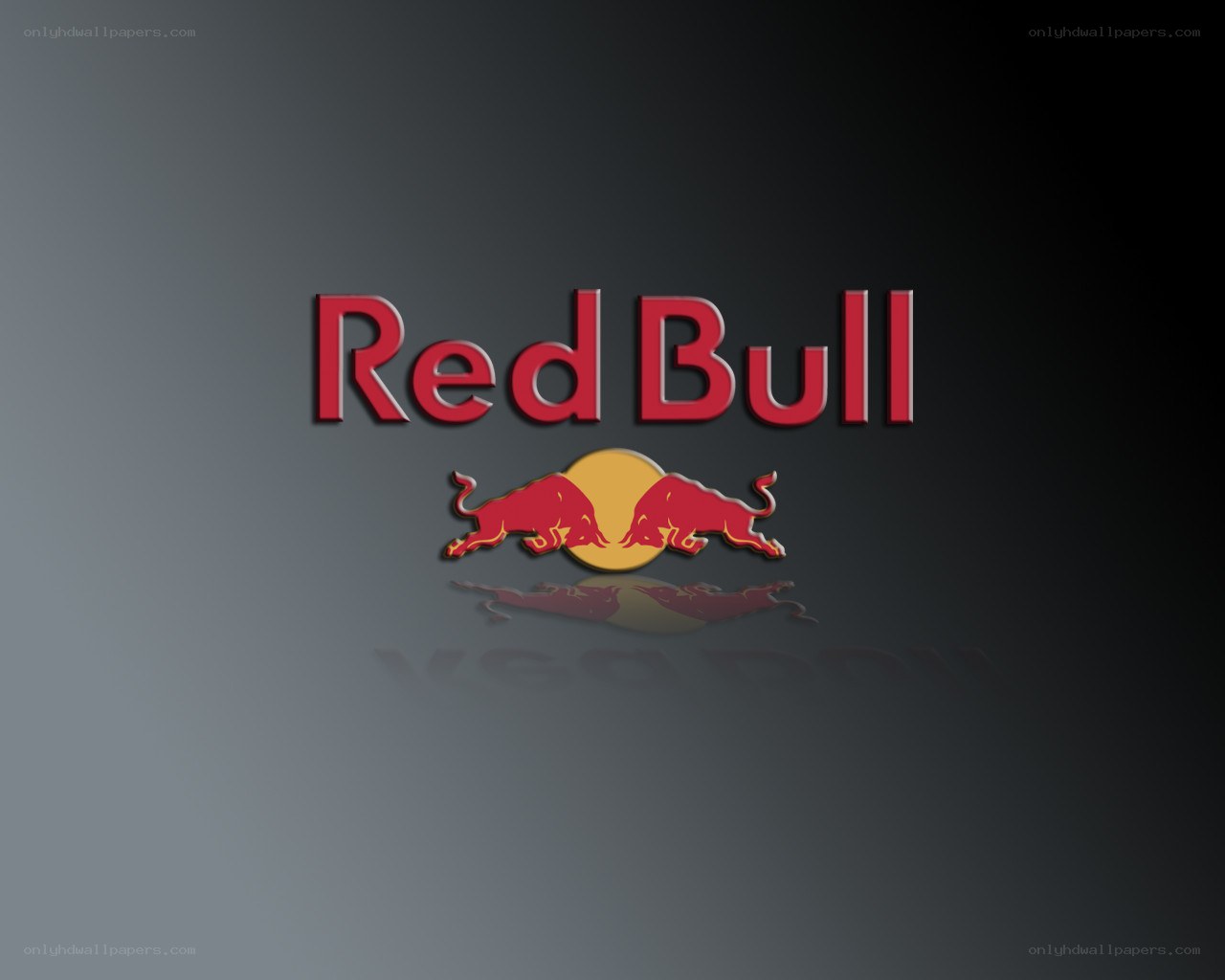 Red Bull logo on dark background