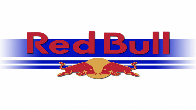 Red Bull logo with stripes