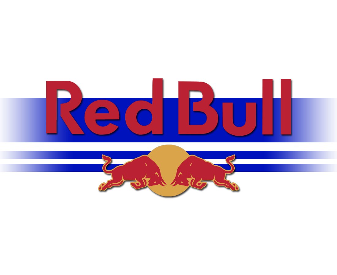 Red Bull logo with stripes
