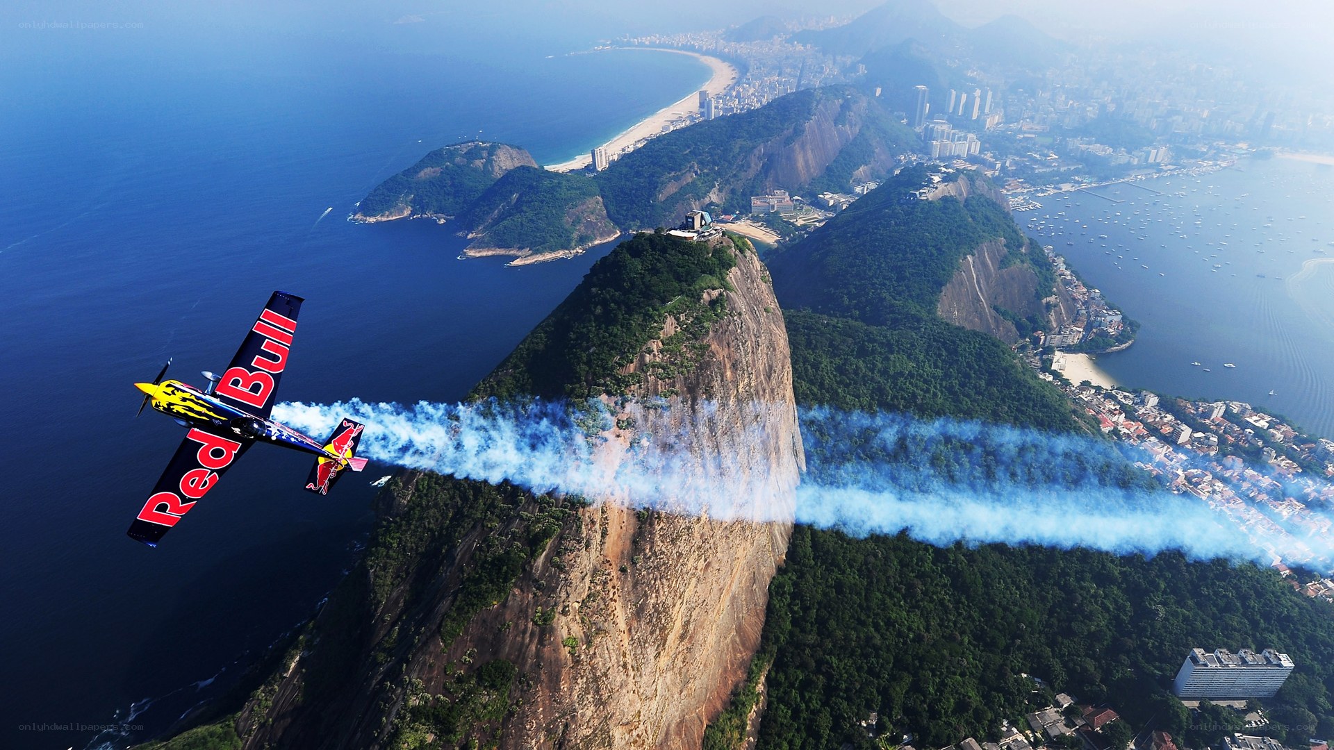 Red Bull plane over Rio