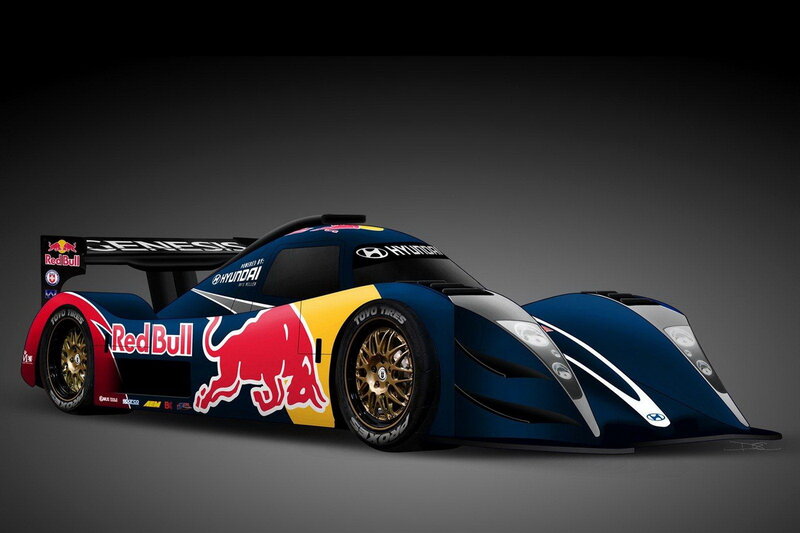 Red Bull Race Car — Blue, Dramatic, Digital Art