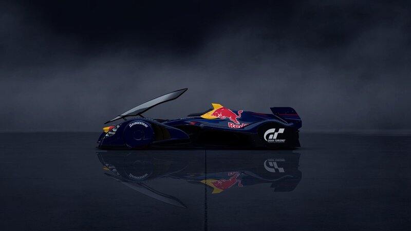 Red Bull Race Car — Blue, Dramatic, Night, 3d Render, Red Bull Logo