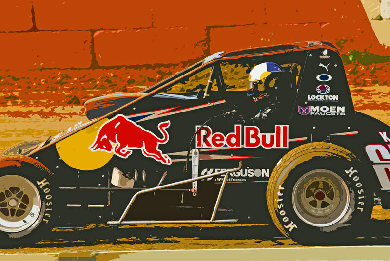 Red Bull race car illustration