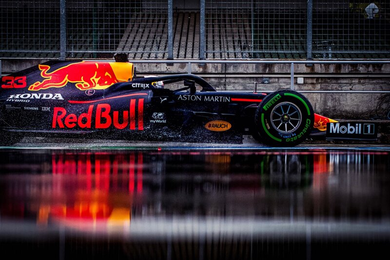 Red Bull Racing Car — Black, Dramatic