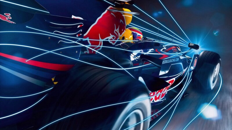 Red Bull Racing Car — Blue, Dynamic