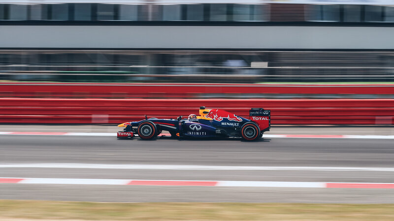 Red Bull Racing Car — Dynamic, Afternoon