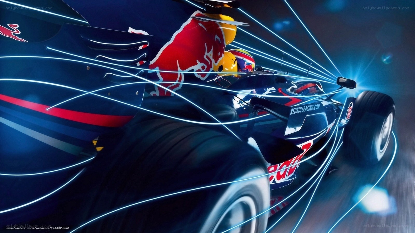 Red Bull racing car in motion