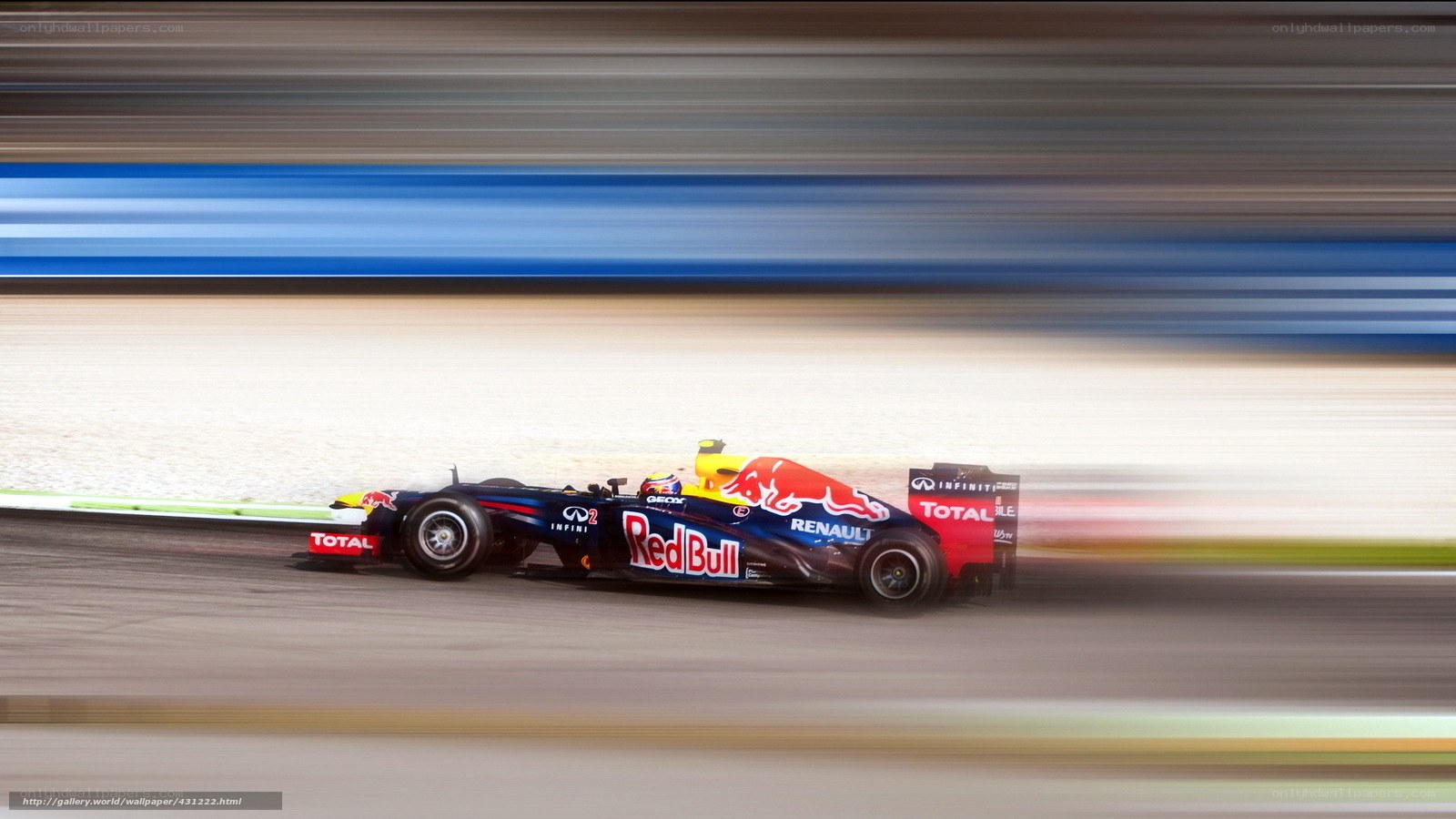 Red Bull racing car in motion