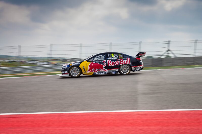 Red Bull racing car on track
