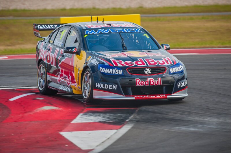 Red Bull racing car on track