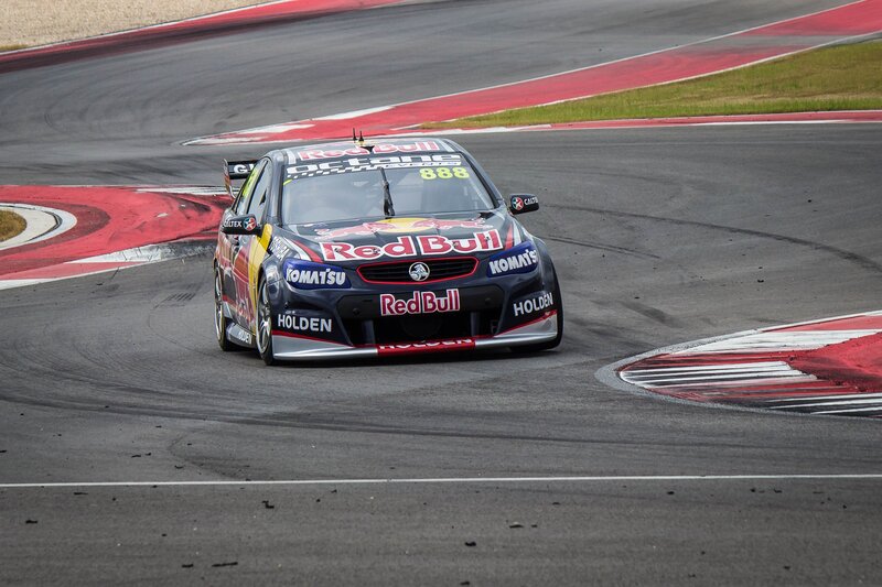 Red Bull racing car on track
