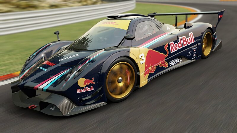 Red Bull racing car on track
