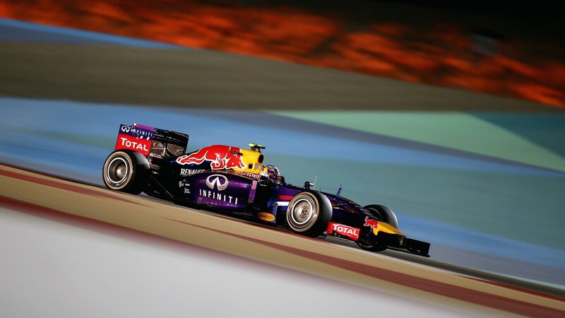 Red Bull Racing Car — Purple, Dynamic, Night