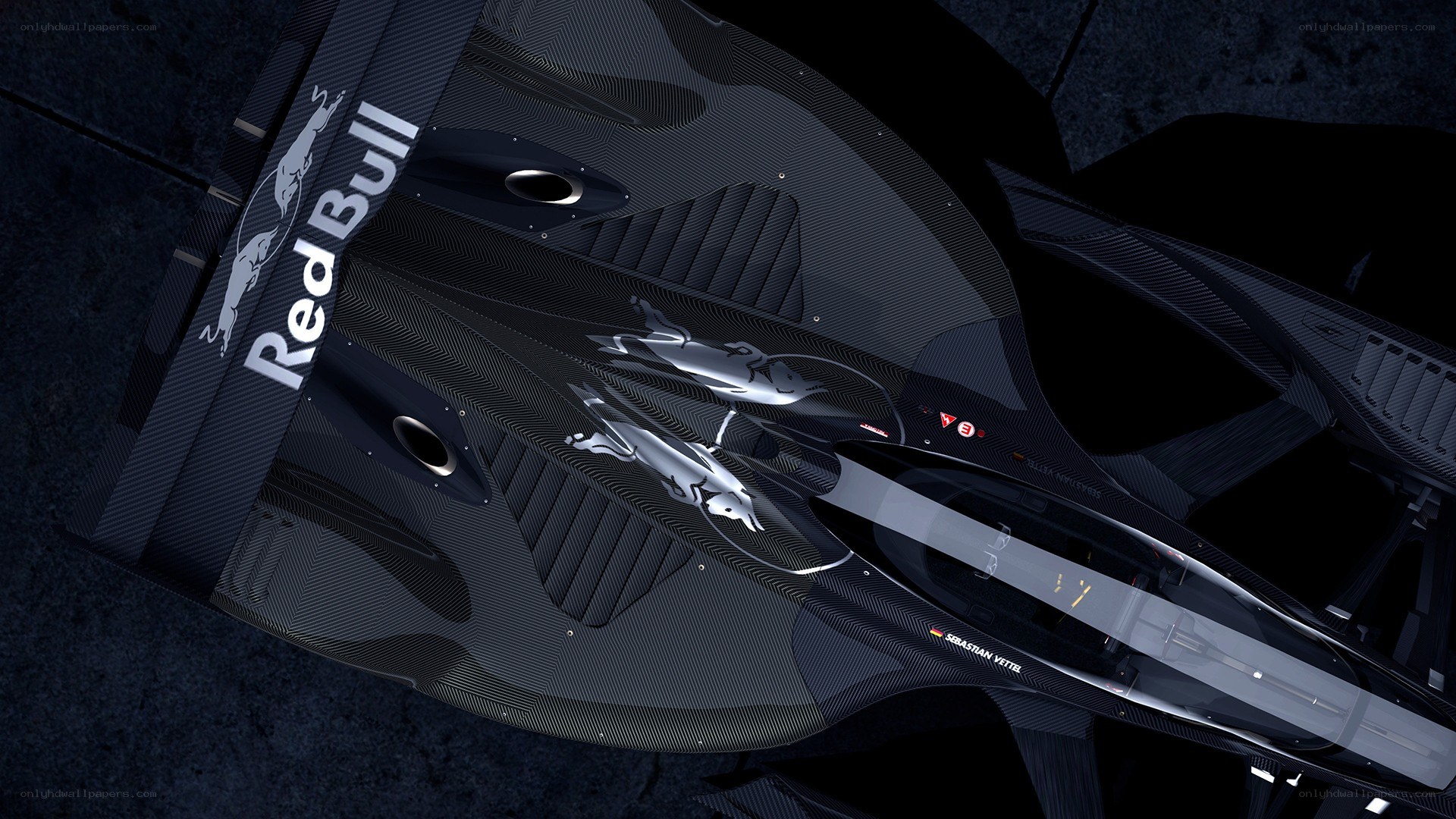 Red Bull racing car top view