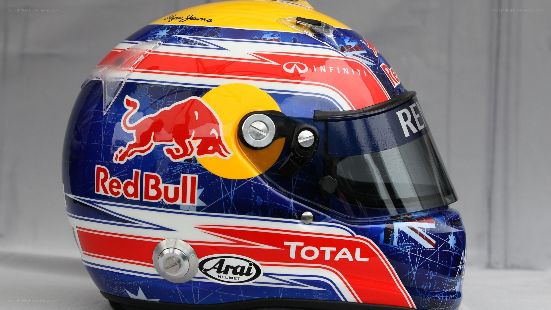 Red Bull racing helmet