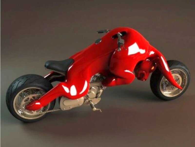 Red Bull-shaped motorcycle