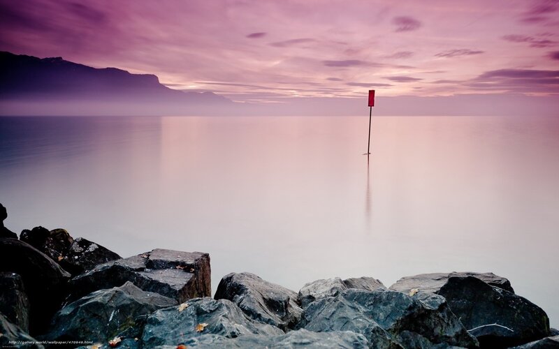 Red Buoy in Calm Water