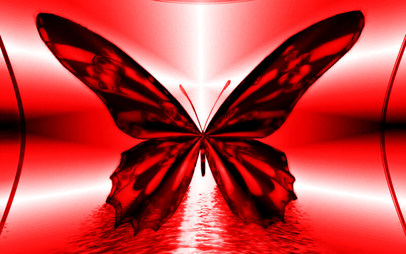 Red Butterfly — Dramatic, Digital Art