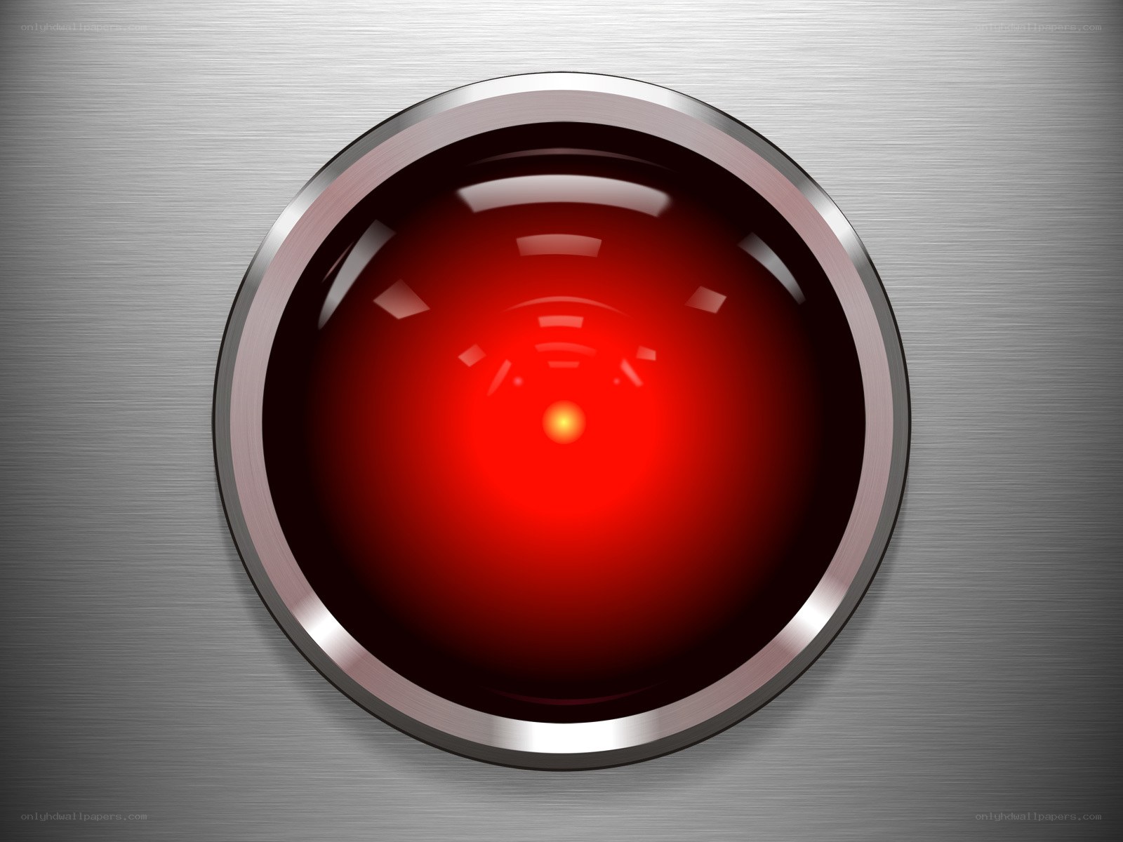 red button on metal surface